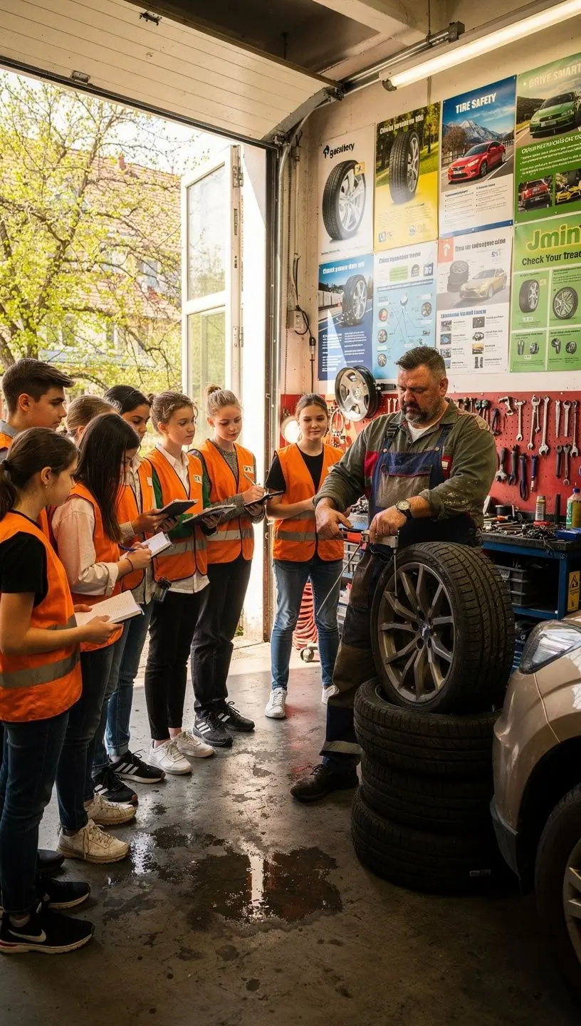 Stroj na vyvažovanie kolies počas profesionálnej kontroly rovnováhy pneumatiky.